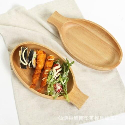 Creative Oval with Handle Plate Dessert Plate Fruit Plate Creative Tableware Hotel Restaurant Supplies