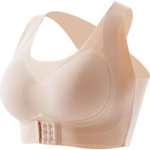 Breathable Latex Lingerie Bra Push Up Wireless Elastic Bralette Posture Corrective Back Shapewear Vest Shaper Underwear Bras New