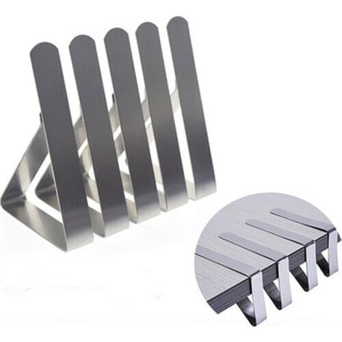 New 4pcs / Set Clip Tablecloth Stainless Steel Adjustable Table Cover Home Wedding Party Picnic Holder Clamp Tools Shirt Folder