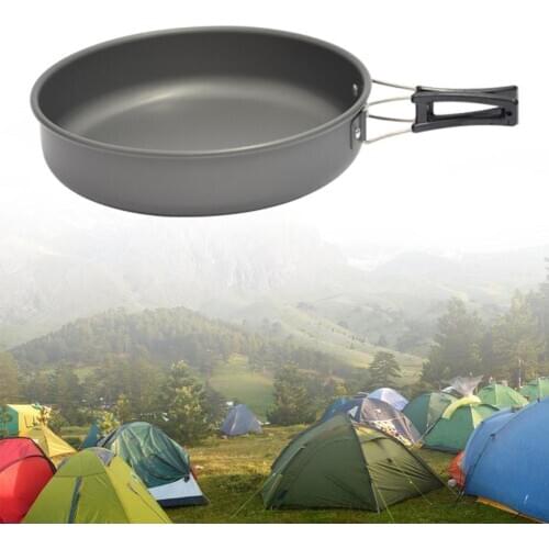 Outdoor camping portable small frying pan pan frying pan stove cooker pan people 2-3 non-stick picnic cooker camping N0B2