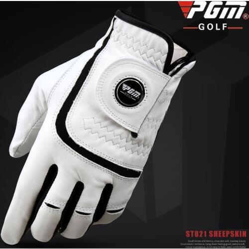 Mens Soft Breathable With Anti-Slip Granules Golf Gloves Genuine Leather Left Right Hand Gloves Full Length Single Mittens D0516