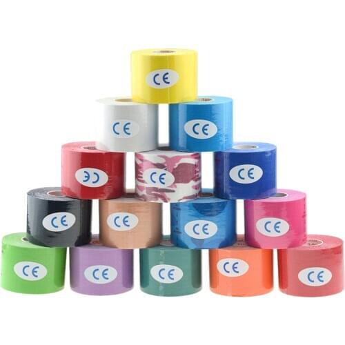 1Pc Cotton Sports Tape 2.5CMX5M Muscle Sticker Medical Bandage Intramuscular Patch Closure Kinesiology Tape Elastic Patch Tape