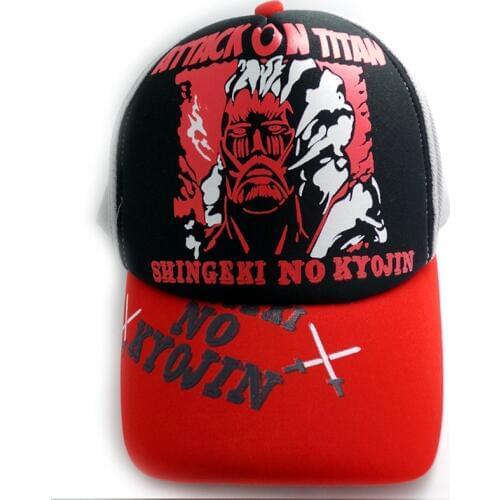 Anime Attack On Titan Casual Cotton Hat Colorful Printing With Sun Cap for Outdoor Activities