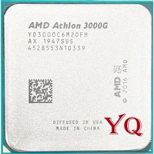 AMD Athlon 3000G X2 3000G 3.5 GHz Dual-Core Quad-Thread CPU Processor YD3000C6M2OFH Socket AM4
