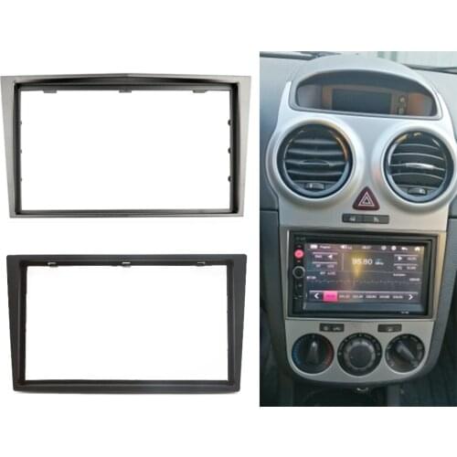 Radio Stereo Panel for Opel Astra Antara Corsa Zafira Double 2 Din Fascia Dash Installation Trim Kit Face Plate Bezel
