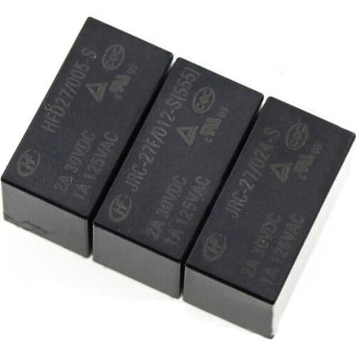 HOT NEW HFD27/005/012/024-S HFD27005/012/024-S HFD27 005 012 024 S HFD27012S 5V 12V 24V Signal relay 5VDC 12VDC 24VDC 2A 8PIN