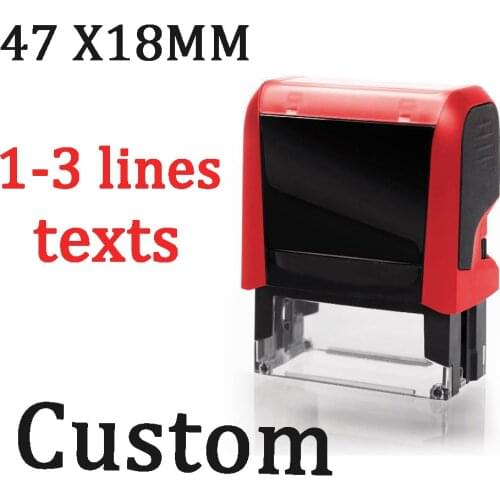 Custom Self Inking Rubber Stamp 3 Line Return Address Rectangular Office