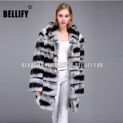 Top sales New british London Celebrities Rex chinchilla rabbit Hooded fur coats luxury gorgeous fur coats outerwear