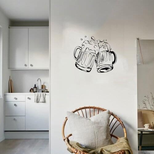 Modern Bar Beer Pub Wall Decal Alcohol Window Design Decor For Bar Pub Club Kitchen Decoration Vinyl Wall Stickers ov588