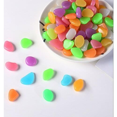 25/50pcs Glow Garden Pebbles Glow Stones Rocks for Walkways Path Patio Lawn Yard Decor Luminous Stones Gardening
