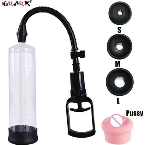 Vacuum Penis Pump Extender Enlargement Enlarger Extension Sex Toys Goods for Adults Men Cock Sleeve Proextender Masturbator Male