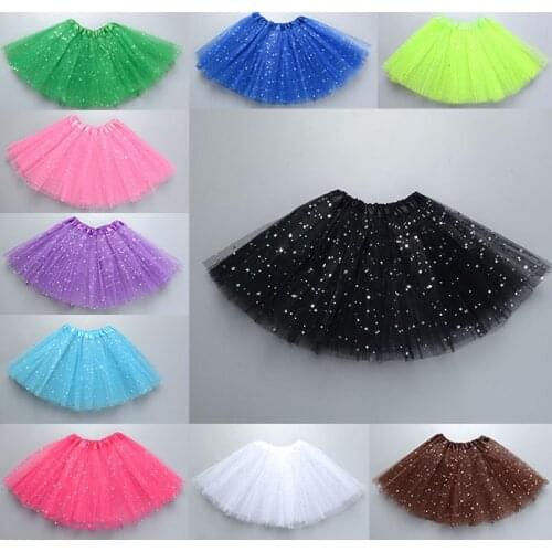10pcs Girlss Skirt Colorful Tutu Elastic Ballet Dancewear tutus Mini Tutu Skirt Fairy Tulle Skirt 2-8 Years