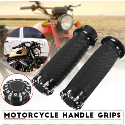 1"25mm CNC Aluminum Motorcycle Motorbike Hand Grip Handlebar For Harley Touring/Sportster/Dyna/Softail