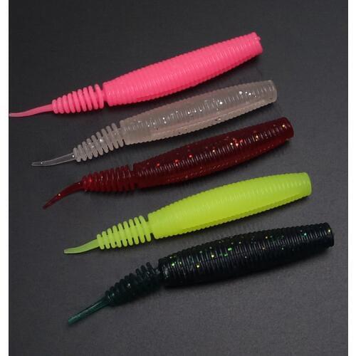 1piece 5color fishing lure soft worm 10cmx7.3g