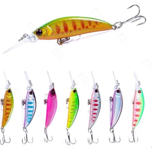 1PCS Minnow Fishing Lure7cm/6g Laser Sinking Hard Bait Wobbler Jig Bait Crankbait Carp Striped Bass Japan Pesca Fishing Tackle