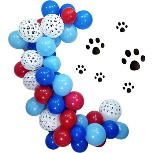 103Pcs/set Paw Balloons Arch Kit Purple Red Pink Dog Balloon Garland Globos Baby Shower Supplies Pet Dog Paw Theme Party Decor