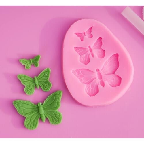 3D Silicone Mold Butterfly Shapes Mould for Cupcake and Cake Decoration 3D Chocolate Molds Fondnat Decorating Tools Bakeware