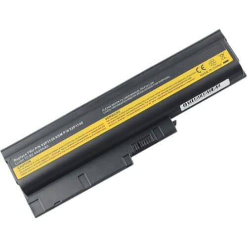 New notebook Battery For Lenovo ThinkPad T60 SL400 T500 T61 r60 sl300 t60p w500 SL500 R500 R61e R61i 92P1138 laptop Batteries