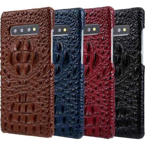 3D Cute Crocodile S10 Case For Samsung S10 Plus Case Luxury Leather Cover Shockproof Cowhide Coque For Samsung Galaxy S10 Funda