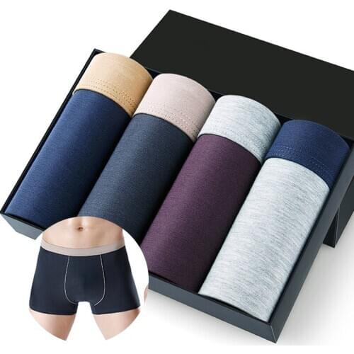 Mens Underwear Plus Size Cotton Boxer Shorts Male Panties Set Underpants Men Modal Seamless Comfortable Mens Boxers Shorts