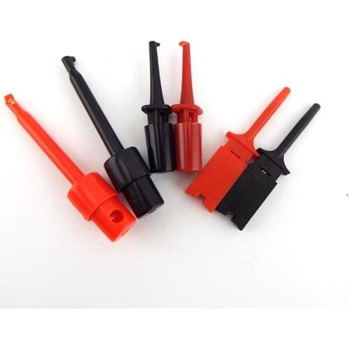 3 size Test Hook Clip Probe red black round flat Electronic Testing Hooks for Logic Analyzers Crocodile Clip electric Connection