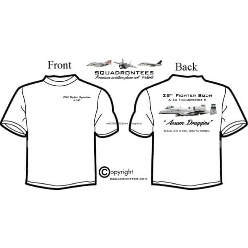 25th FS Assam Draggins A-10 Thunderbolt II Squadron T-Shirt - Premium Art