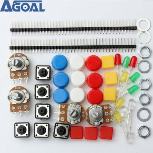 Electronic Parts Component Resistors Switch Button Kit