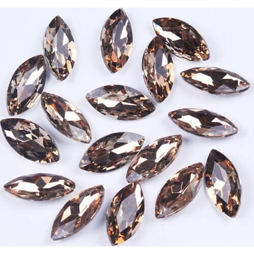 Horse Eye Non Hotfix Black Rhinestone For Wedding Dress Shining Decoration Stones And Crystals Strass Glue On Rhinestones