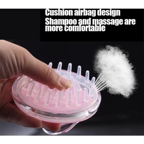Hair Scalp Massager Shampoo Brush Manual Head Scalp Massage Brush Soft Silicone Bristles for Scalp Care Hair Cleaning MP