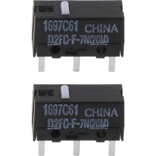 2Pcs Original OMRON Mouse Micro Switch D2FC-F-7N 20m For Logitech RAZER High Quality New