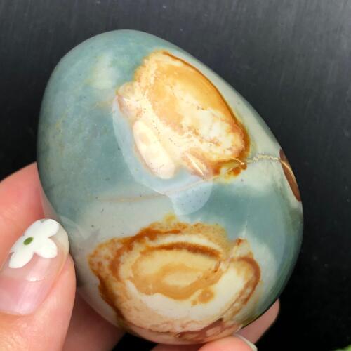 Natural Marine stone polishing crystal eggstone gem healing raw stone massager