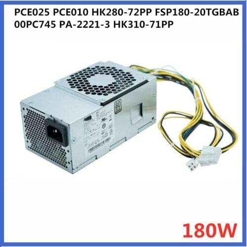 New PSU For Lenovo 10P 180W Power Supply PCE025 PCE010 HK280-72PP FSP180-20TGBAB 00PC745 PA-2221-3 HK310-71PP