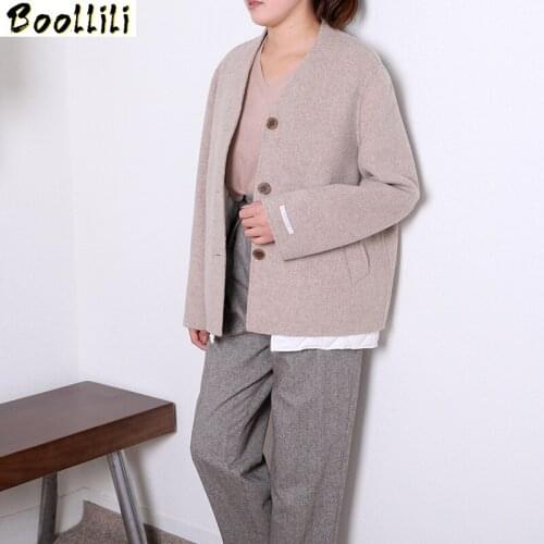 Boollili Wool Coat Women Clothes 2020 Korean Double-sided Wool Warm Winter Jacket Women Woolen Overcoat Manteau Femme