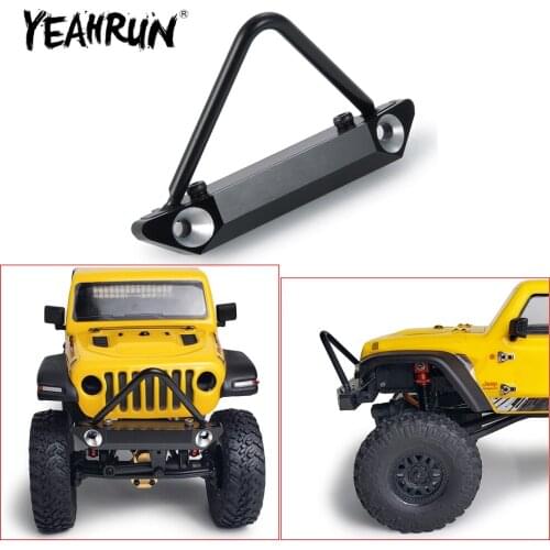 YEAHRUN CNC Aluminum Alloy Front Bumper Anti-collision Bar for Axial SCX24 90081 1/24 RC Crawler Car Upgrade Parts Accessories