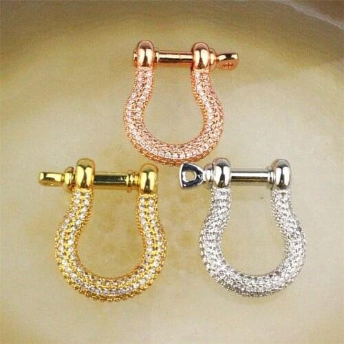 21*6mm 5pcs/lot New design cubic zirconia micro pave clasp pendant charm,clear cz clasp pendant,fashion cz jewelry wholesale