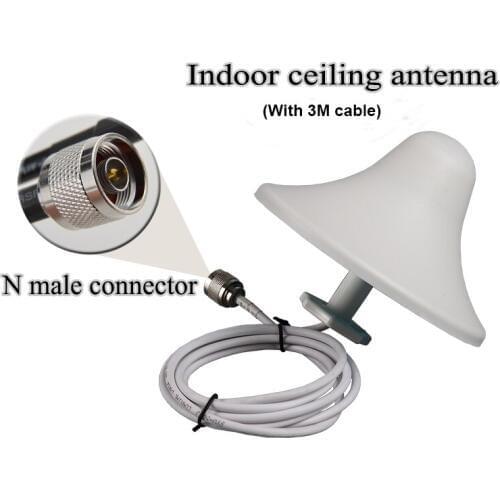 Top Quality+ High Gain 7dBi JinRui 800-2500mhz Indoor Ceiling Antenna +3m cable for 2G 3G 4G Mobile Signal Booster