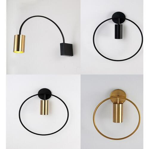 Modern mirror light iron bedroom corridor dining room monkey lamp cabecero de cama