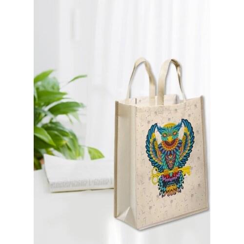 20CA 5D DIY Painting Tote Bag Reusable Grocery Bags Fashionable Art Shopping Handbag