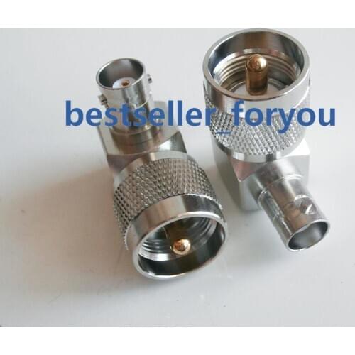 UHF Male PL259 PL-259 To BNC Female Right Angle 90 Degree L Shape Type Adapter