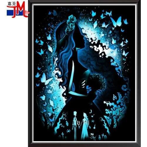 Cross Stitch Cartoon Bride Diy Diamond Painting Princess Embroidery 5D Full Square Round Drill Rhinestones Mosaic Art Home Decor
