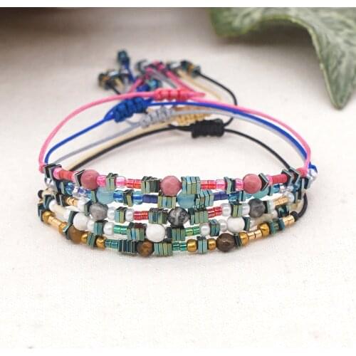 Boho Miyuki Bracelets For Women Design Chic Bohemian Handmade Bracelet Friendship Crystal Jewelry Mujer Wristband Pulsera Gifts