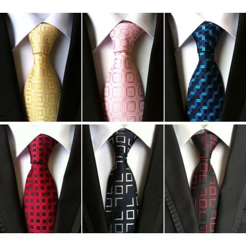 2020 Simple Personality Fashion High Quality Polyester Material 8 Cm Silk Tie Mens Jacquard Tie Mens Wedding Suit Party