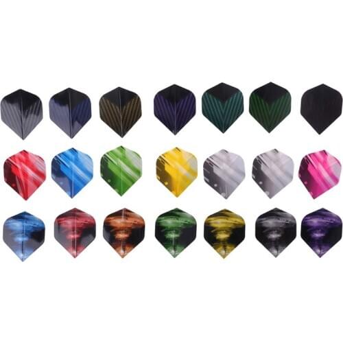 21 Pcs Durable Standard Slim PET Dart Flights Leaves Stable Colorful Darts Game Accessories Equipment Supplies