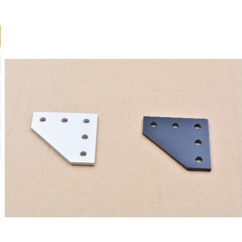 4pcs Clear/Black Anodized 5 hole 90 degree joining plate 60*60*4mm for V-slot Rail,C-Beam Rail,MiniMill,3D printer parts