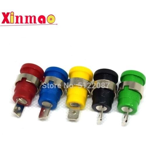 5 Pcs 4mm Banana Plugs Female Jack Socket Plug Wire Connector 5 Colors Each 1pcs Multimeter Socket Banana head Female