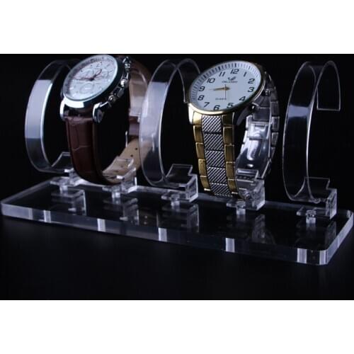 Acrylic Watch Display Holder Fine Exhibition Store Trade Show 5 Slots