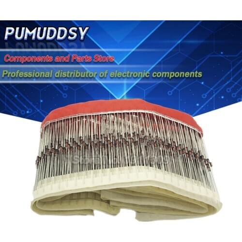 100PCS 1W Zener diode DO-41 3V 3V3 3V6 3V9 4V3 4V7 5V1 5V6 6V2 6V8 7V5 8V2 9V1 10V 11V 12V 13V 15V 16V 18V 20V 22V 1N4733 1N4728