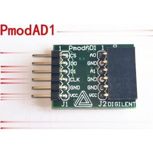 For PmodAD1 analog and digital acquisition module two 12-bit AD input interface with code and detailed video