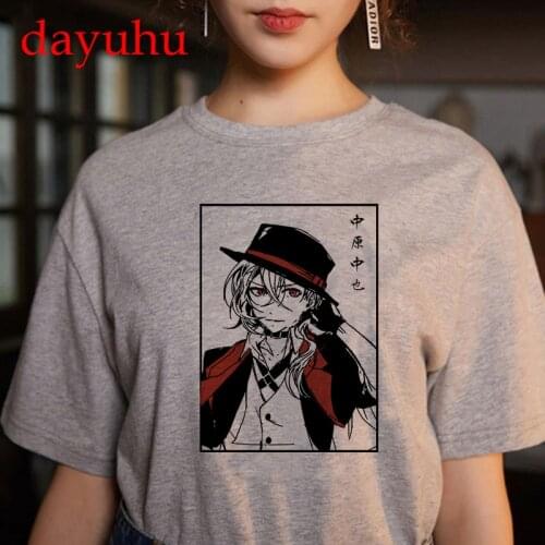 Bungou Stray Dogs T Shirt Hot Japanese Anime Tshirt Men/women Kawaii Cartoon Harajuku Graphic Tees Summer Tops Unisex Shirt Male