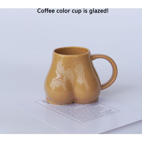 Ceramics White Black Mugs Coffee Cups Woman Body Ass Butt Shape Milk Mug Sculpture Cup Dining Table Novelty Christmas Gift